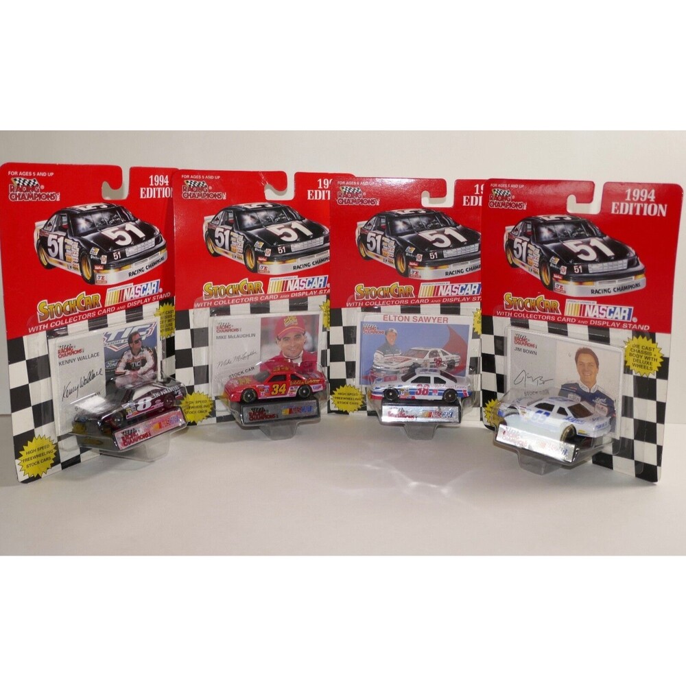 Racing Champions Nascar 1/64 Stock Cars ~ Brown McLaughlin Sawyer Wallace